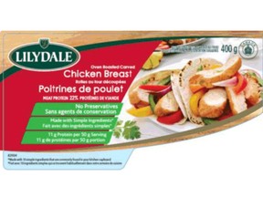 Recall: Lilydale Inc. brand Oven Roasted Carved Chicken Breast in 400-gram packages with a best-before date of April 28, 2015