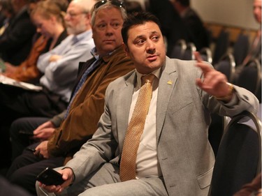 Osteria de Medici manager Maurizio Terrigno, right, during Planning Commission at City Hall in Calgary on March 12, 2015.