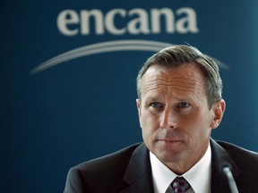 Doug Suttles, CEO of Encana Corp., speaks to reporters in Calgary on Tuesday, June 11, 2013.