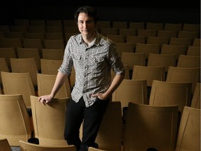 Calgary filmmaker, Cameron Macgowan poses at the Globe Cinema.
