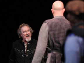 Benedict Campbell, as King Lear rehearses a scene from the iconic Shakespeare tragedy.