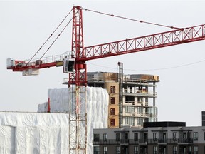 New condo construction in Calgary on February 9, 2015.