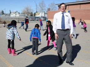 Holy Trinity School principal Sandy Solyom is participating in a pilot project at the school aimed at keeping kids active, steering them away from crime and improving their marks.