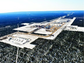 Aerial view of Athabasca Oil's Hanginstone project taken a year ago.