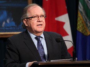 Bernard Valcourt, minister of aboriginal affairs and northern development announcing a new agreement to move forward on a settlement for the treaty 8 claims negotiations with the Lubicon Lake Band on March 20, 2015.