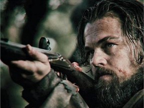 Leonard DiCaprio in the Alberta-shot western, The Revenant.