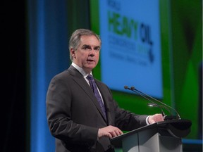 Premier Jim Prentice spoke at the World Heavy Oil Congress in Edmonton on the eve of the provincial budget.