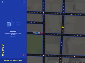 Google Maps turns a map of Calgary into Pac-Man in an Easter egg that appeared on the site today.
