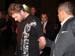 Spencer Jordan after his arrest on October 7, 2012 in connection with the death of Meika Jordan, 6.