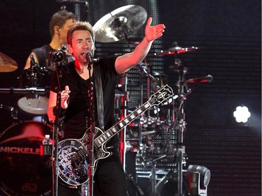 Nickelback lead singer  Chad Kroeger sang to the packed crowd during their tour stop in Calgary at the Scotiabank Saddledome on  March 12, 2015.