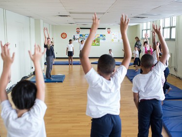 Students at Mountain View Academy participate in mindfulness education, which includes art and yoga classes to reduce stress.