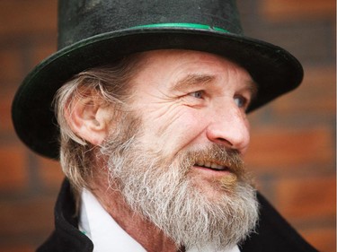 Lawrence Ridley celebrates his 60th birthday in a leprechaun outfit on Tuesday, March 17, 2015. Ridley is the third generation in his family to be born on St. Patrick's Day, with a fourth being delivered by cesarean today.