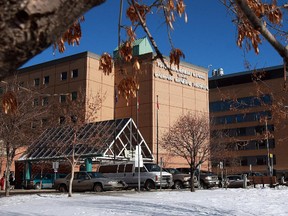 The exterior of the Peter Lougheed Centre in the NE as seen on January 28.