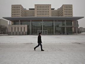 The newly restored Federal Building in Edmonton Alta, on Friday, January 30, 2015. The building is the site of former premier Alison Redford's cancelled penthouse apartment project, dubbed the sky palace.