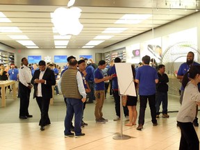 There were lineups overnight for people who wanted to be the first to get the new IPhone 6 on September 19, 2014.