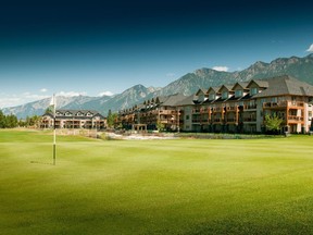 Some of the homes and greens at Bighorn Meadows Resort.