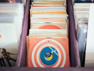 Plenty of vinyl to scour through on the Beatnik Bus.