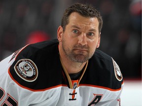 Francois Beauchemin is one of three players on the Anaheim Ducks left over from the last time they met the Calgary Flames in the playoffs, in 2006.