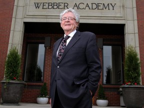 Founder of Webber Academy, Neil Webber outside the school in Calgary, Alberta on June 13, 2011.