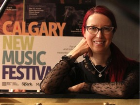 Melanie Leonard, artistic director of the Calgary New Music Festival during their reveal at the National Music Centre in Calgary on April 1, 2015.