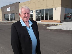 Frank Sisson in front of his new business property at Sisson Place on April 28, 2015.