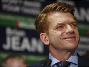 Wildrose leader Brian Jean speaks at a campaign stop in Calgary, Alta., Tuesday, April 28, 2015.