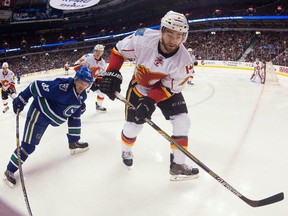 Calgary Flames defenceman T.J. Brodie will be key as teh team takes on Henrik Sedin and the Vancouver Canucks in the first round of the playoffs, starting Wednesday.