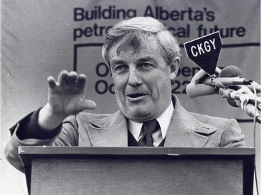 Former Alberta premier Peter Lougheed.