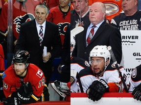 Flames Coach Bob Hartley | Ducks coach Bruce Boudreau