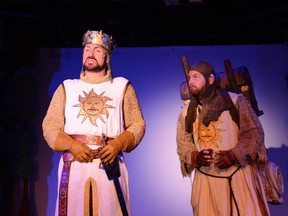 King Arthur and Patsy from Spamalot
