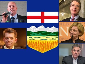 The leaders of the leading parties in the 2015 provincial election.