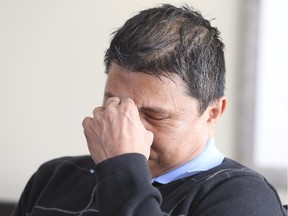 Mario Reyes, a temporary foreign worker living with his family in Red Deer. Reyes, who was photographed April 1, 2015, at his lawyer's office, and his family will stay in Canada during his appeal.
