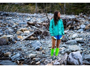 Michelle Landry in Kananaskis during the fall of 2014. (photo credit Ian Holmes) for outside story by Felicia Zuniga