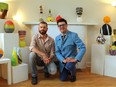 Ryan Fairweather, left, and Philip Bandura, owners of Bee Kingdom Glass are graduates from ACAD who have been successfully running a glass blowing business for 10 years while making an international name for themselves.