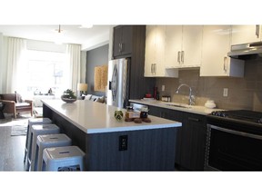 The kitchen in one of the townhomes at the Timbers by GabelCraft Homes in the community of Sherwood.