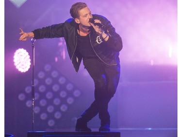 One Republic lead singer Ryan Tedder rocks the Saddledome in Calgary, on April 30, 2015.