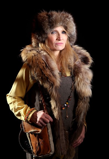 Ljufa, a Viking
Lorraine Stubbert
In her own words: “I like what we do. He (husband Tracy) fell in love with it and said, ‘I have to do this,’ ” Stubbert says of the six years she and Tracy have been members of the Calgary-based The Sons of Fenrir.
The costumes: As members of The Sons of Fenrir, she and Tracy take part in recreating the culture of Scandinavian peoples circa 800-950 AD. Everything is historically accurate, from the glass beads on her necklace (made by group members) to the dress material to the leather bag to the woven bracelet.