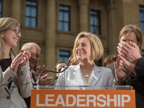 Rachel Notley launches the Alberta New Democratic Party's campaign at the McDougall Centre in Calgary on Tuesday, April 7, 2015.