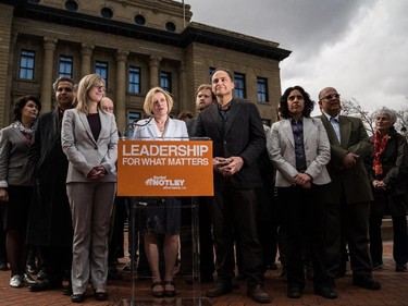 Rachel Notley launches the Alberta New Democratic Party's campaign at the McDougall Centre in Calgary on Tuesday, April 7, 2015.