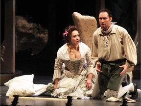 A scene from The Calgary Opera's production of The Marriage of Figaro, featuring Josef Wagner and Marianne Fiset, at the Jubilee. The Calgary Opera announced their 2015-16 season Tuesday.