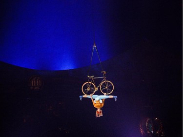 The new steampunk, industrial revolution-themed Cirque du Soleil show Kurios takes place at the Stampede Grounds in Calgary on Wednesday, April 8, 2015.