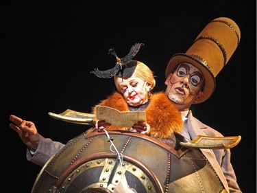 Cirque du Soleil performers presented Kurios Cabinet of Curiosities during their dress rehearsal night at the Calgary Stampede grounds on April 8, 2015.