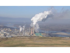 Emissions from bitumen upgrading facilities in the Athabasca oilsands region of Alberta.