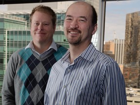 Ed Mehrer, left, and Paul Nishikawa, co-founders of UX Guys, at their office on 11 Avenue S.W. in Calgary on April 2, 2015.