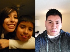 On the left, 24-year-old Clarissa Michelle English, and her 18-year old brother, Dakota Julius Ray English. On the right, Kyle Osborn Devine, 27.