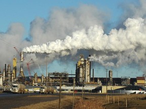 View of the Syncrude oilsands extraction facility near Fort McMurray.