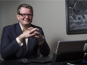 Clark Grue, president and chief executive of Rainmaker Global Business Development, speaks with companies from around the world, often from his office in Calgary.