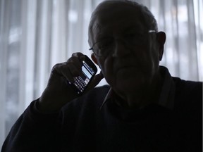 Walter, whose last name is being withheld, is a victim of a telephone scam, in which the caller posed as his grandson in trouble, asking for money in the form of prepaid Visas in Calgary, on November 12, 2014.