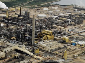 Suncor Energy's base plant near Fort McMurray is shown in this aerial photograph.