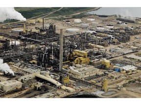 Suncor Energy's base plant is seen in this aerial photograph near Fort McMurray.